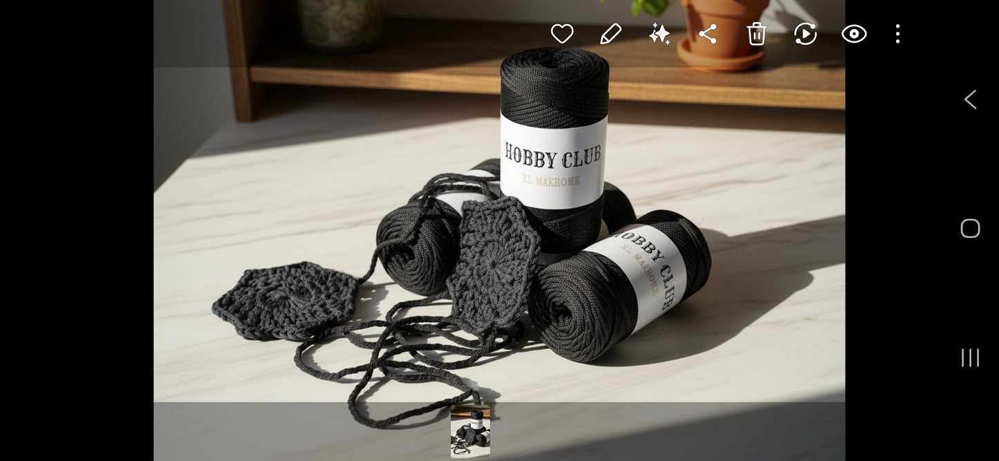 Fil Macramé noir XL